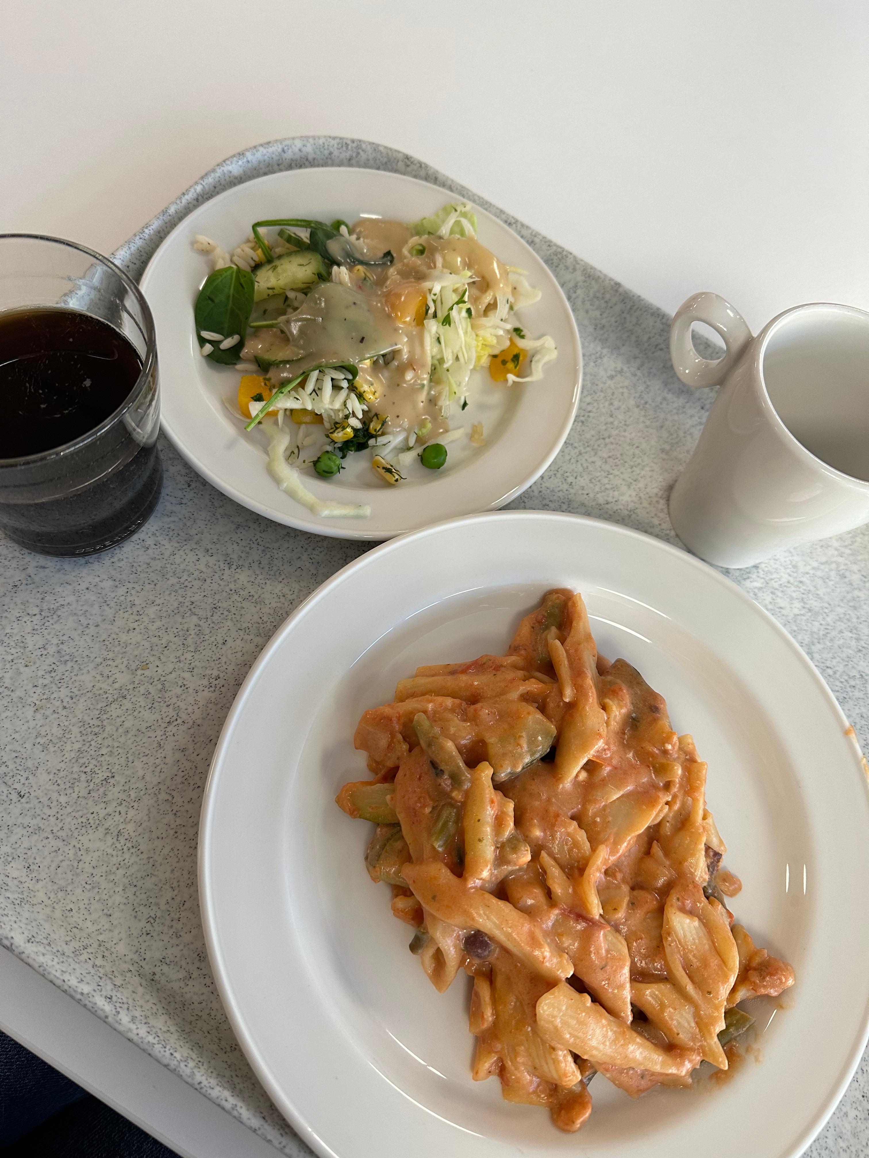 Weekly menu board at university cafeteria
